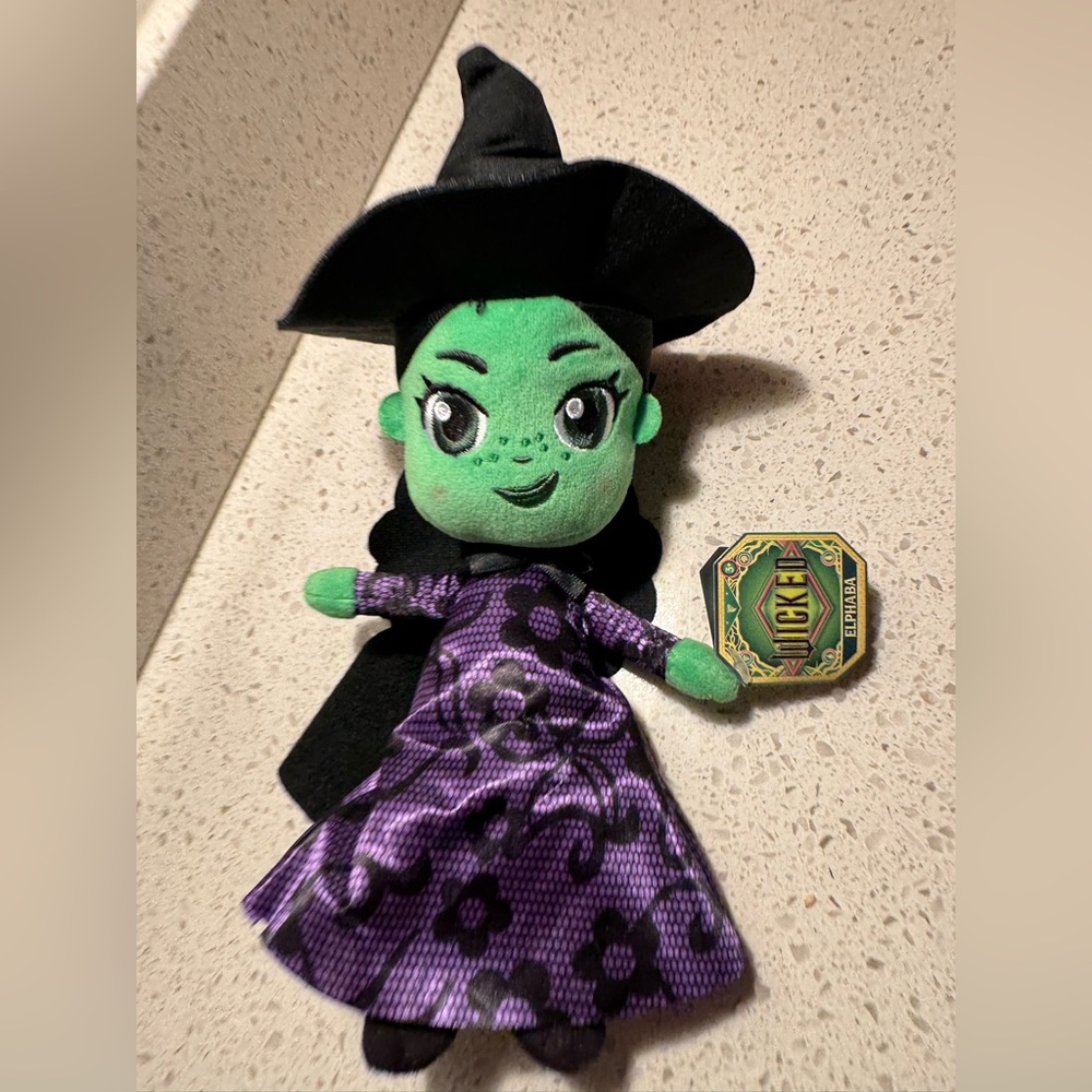 Wicked Elphaba Thropp the Witch Witch Plush 10’ - Green and Purple NWT last one